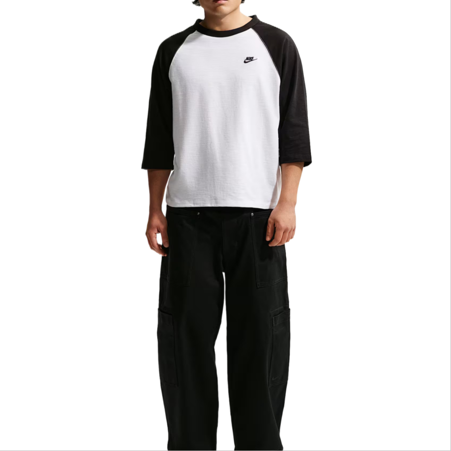 Nike Nike Club T Shirts Men's Black/White/Black Crew Neck Moderate
