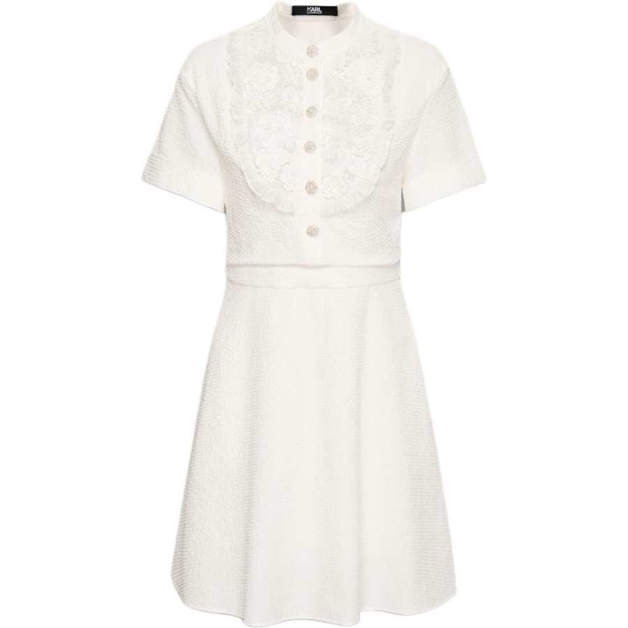 KARL LAGERFELD / Karl Lagerfeld Jeans Short Sleeved Dress Standard Women's White