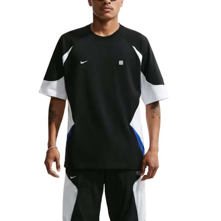 Nike Nike Sportswear T Shirts Men's Black/White/Royal Blue Crew Neck Moderate