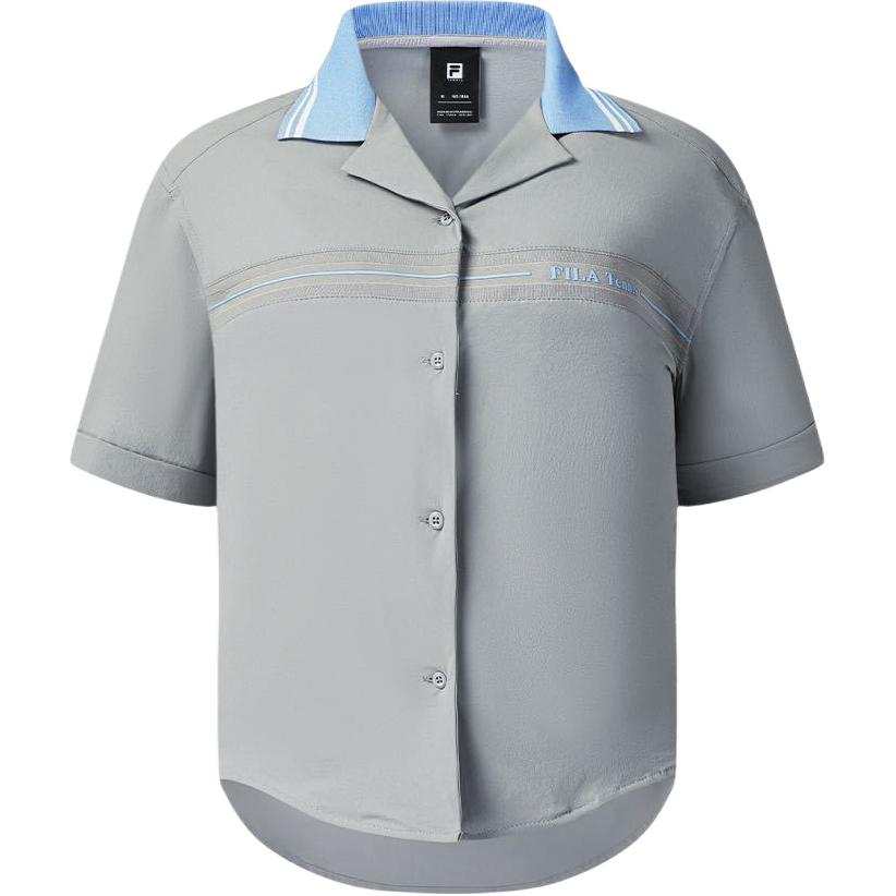 FILA Tennis Tops Women's Mountain Shadow Gray Lapel Moderate