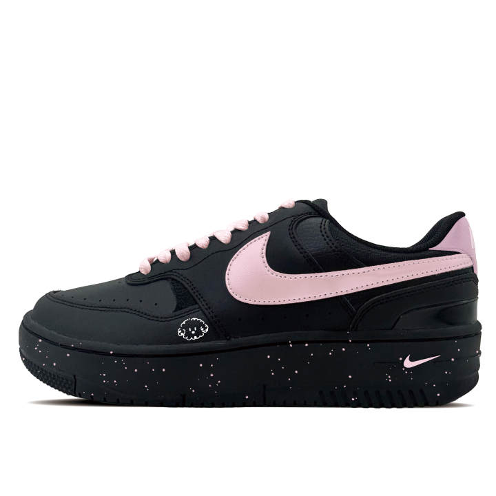 Nike Nike Gamma Force Cloud Wadding Synthetic Leather Abrasion Resistant Low top Skateboard Shoes Women's Black