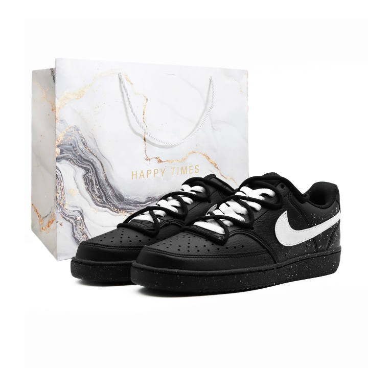 Nike Nike Court Vision Low Skateboard Shoes Unisex Black White