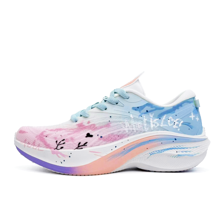 Anta Leaf 5.0 Cushioning Abrasion Resistant Low top Casual Physical Fitness Test & Exam Running Shoes Women's Pink Blue