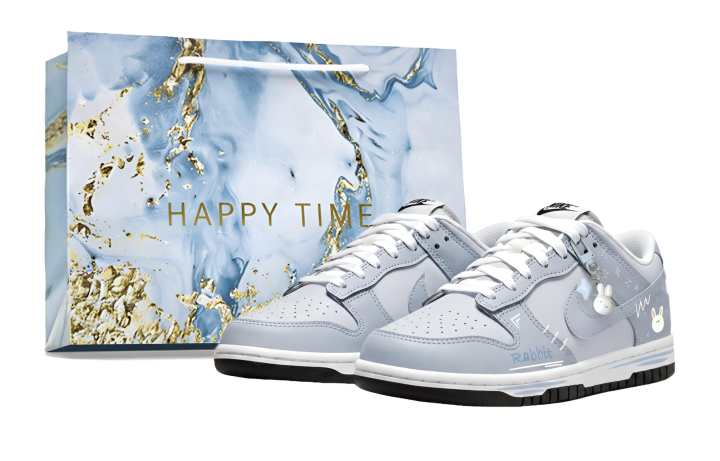 Nike Nike Dunk Leather Low top Skateboard Shoes Unisex Light Blue