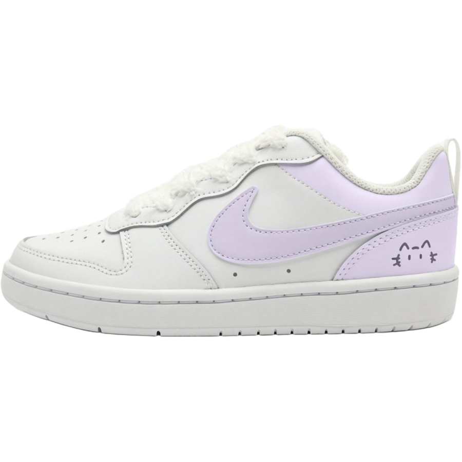 Nike Nike Court Borough Summer Taro Meow Leather Slip Resistant Lightweight Cushioning Low top Kids' Skateboarding Shoes