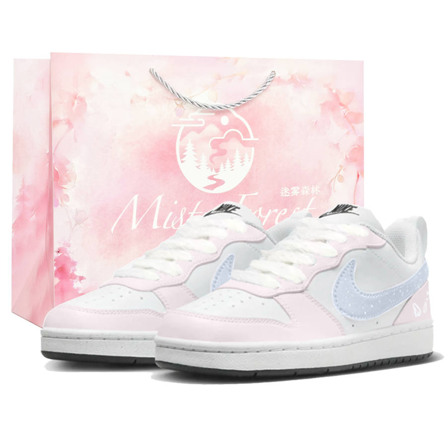 Nike Nike Court Borough Cherry Blossom Jelly, Shopping Bag Low top Skateboard Shoes Casual Shoes Women's Pink White