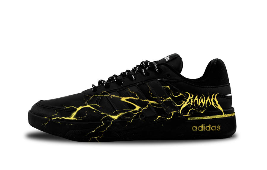 Adidas Adidas COURTBEAT Black Shimmer Low top Skateboard Shoes Unisex Black White
