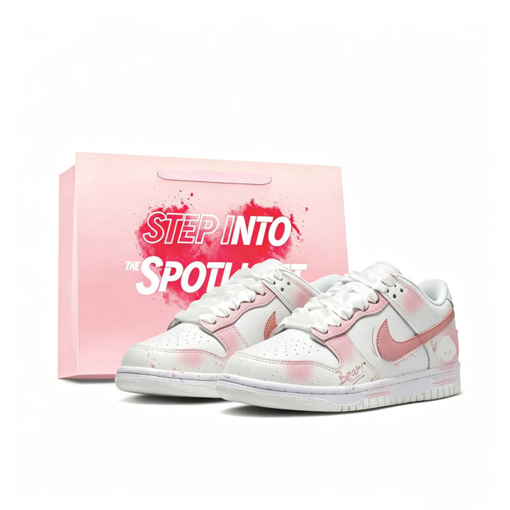 Nike Nike Dunk Peachy Milk Puff, Valentine's Day Limited Edition, Dopamine Dressing Girlish Fresh Low top Skateboard Shoes