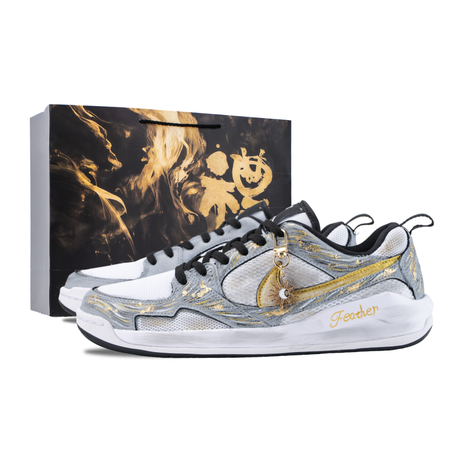 Jordan Jordan CMFT Era Golden Lurex Camlet Slip Resistant Abrasion Resistant Low top Casual Shoes Men's Gray Gold