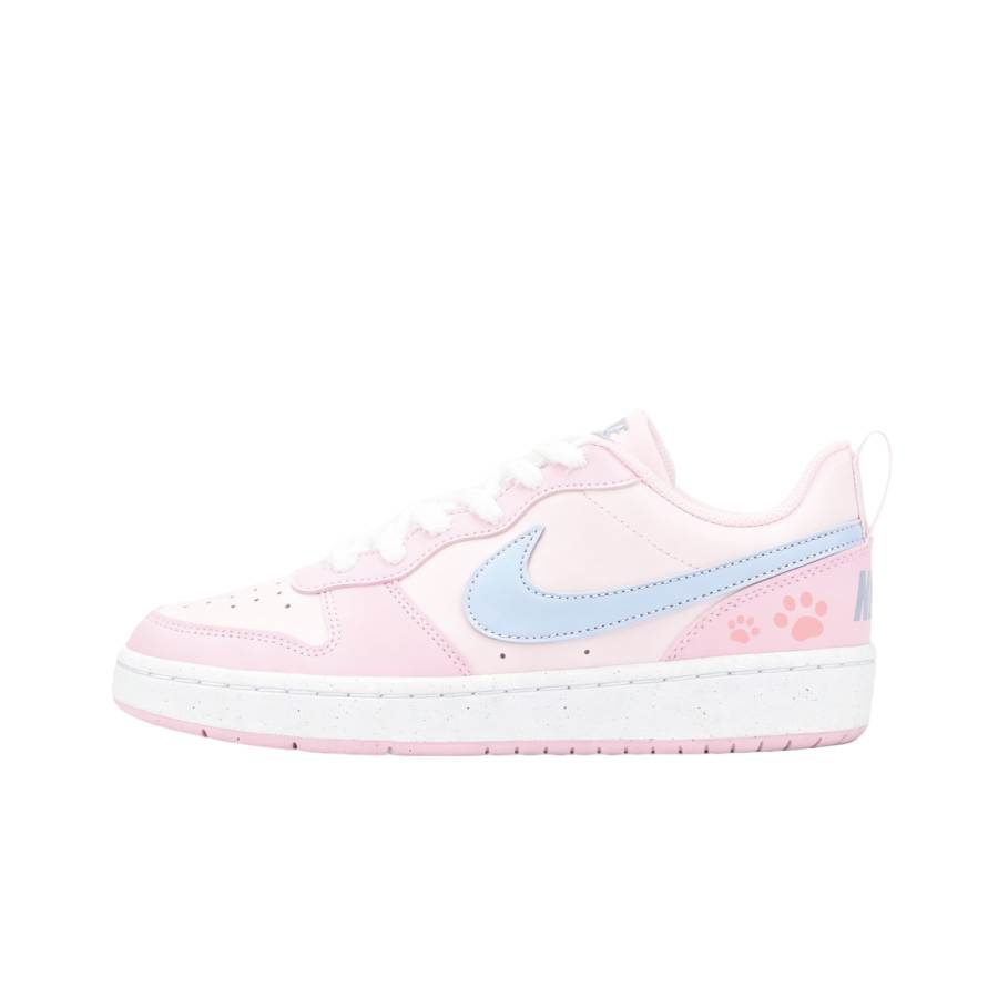 Nike Nike Court Borough Cat Paw Print, Pink Dopamine Dressing Slip Resistant Abrasion Resistant Low top Skateboard Shoes