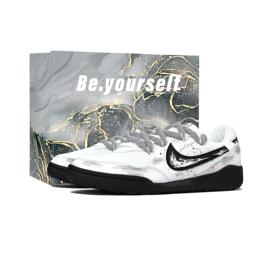 Nike Nike Terra Manta Playful Gentleman Synthetic Leather Slip Resistant Quick Dry Low top Casual Shoes Unisex Black White
