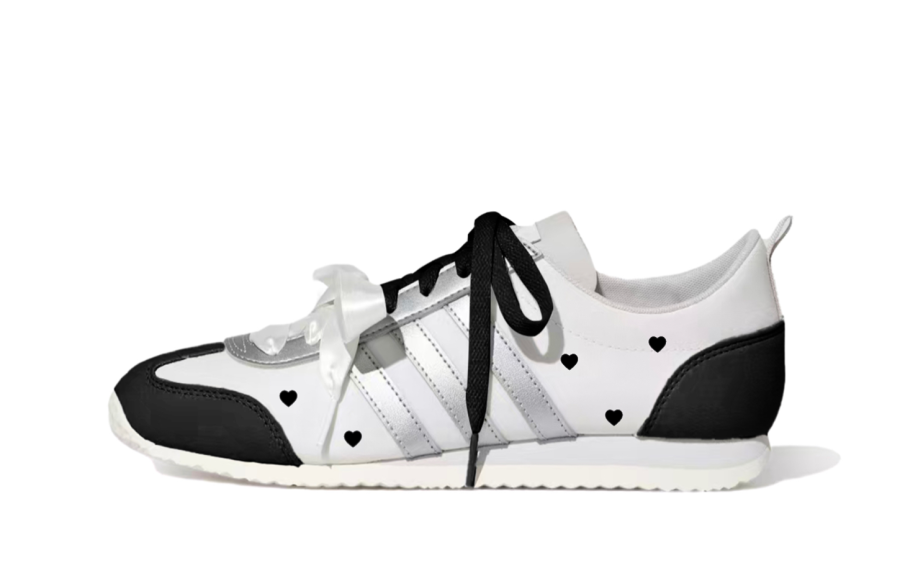 Adidas Adidas VS JOG 2.0 Coverage Slip Resistant Abrasion Resistant Low top German Army Trainers Unisex Black White