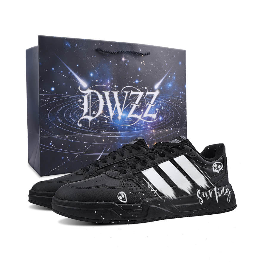 Adidas Adidas LITE BALLER Stellar Remnant Soul Slip Resistant Abrasion Resistant Low top Skateboard Shoes Unisex Black White