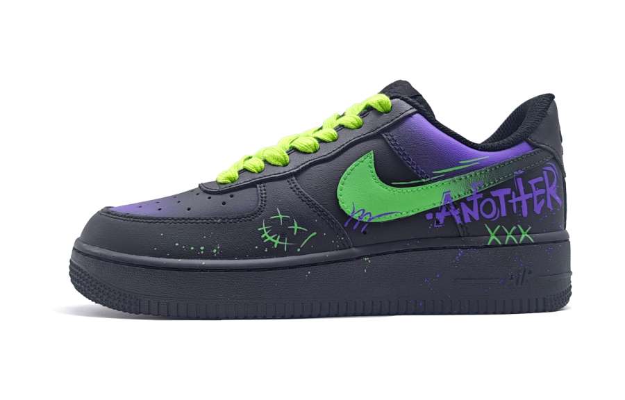 Nike Nike Air Force 1 Dreamer Leather Slip Resistant Abrasion Resistant Low top Skateboard Shoes Unisex Black Green