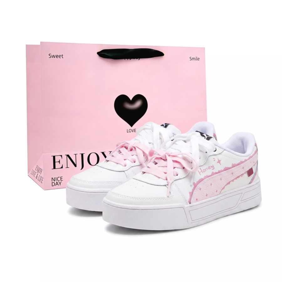 PUMA Skye Sweet Star Whisper Skateboard Shoes Women's Pink White