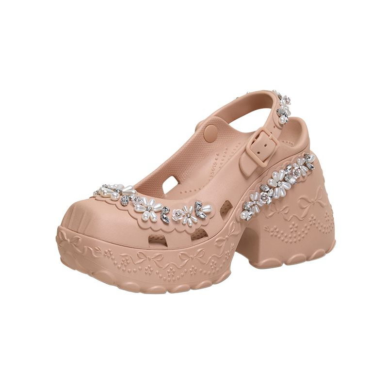 Crocs Crocs x SIMONE ROCHA Ballerina Platform Clogs Women's Caramel Pink