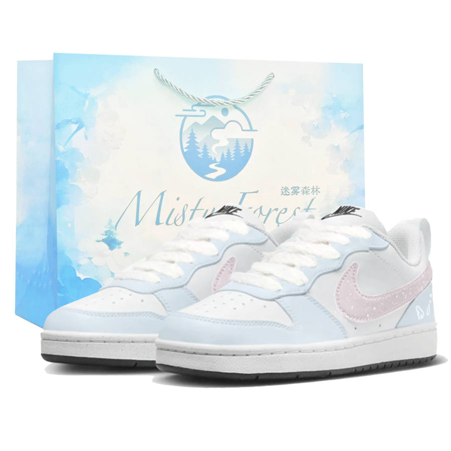 Nike Nike Court Borough Maris Sal Ice Brew, Shopping Bag Low top Skateboard Shoes Casual Shoes Women's Blue White