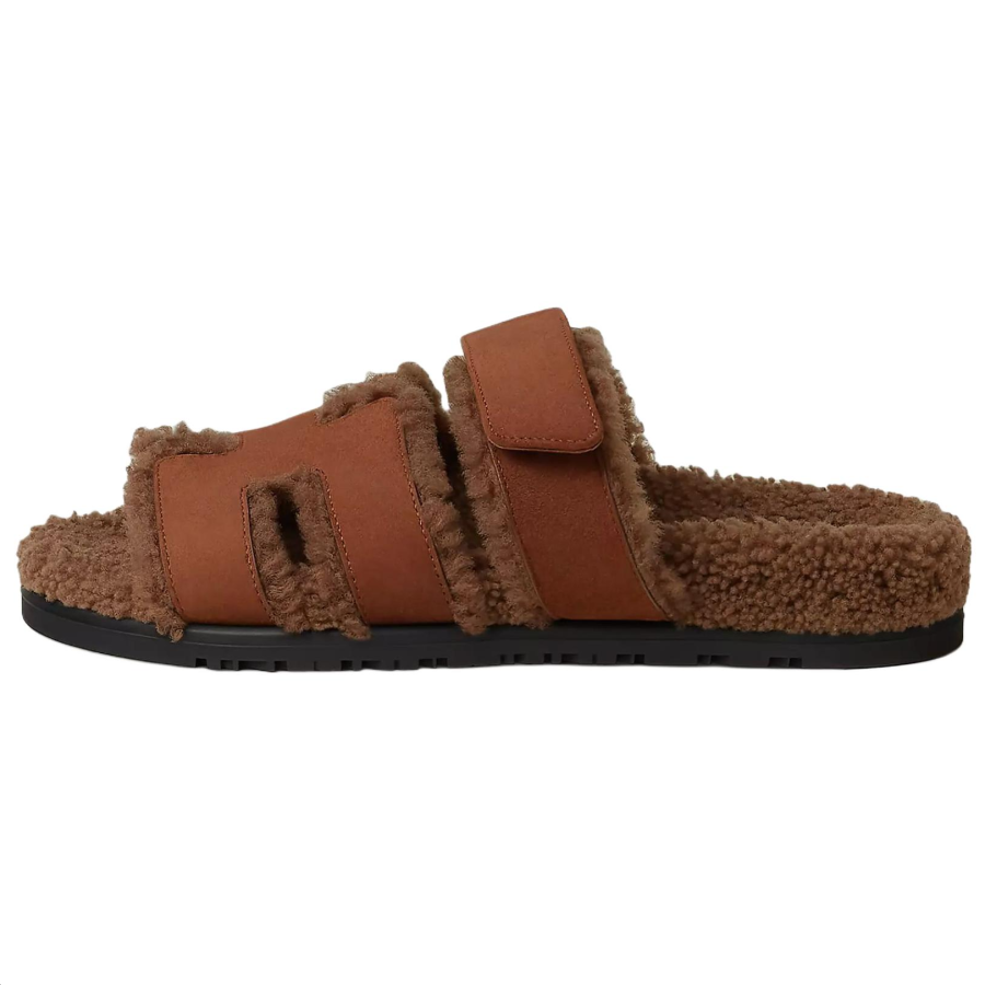 HERMES HERMES Chypre Slide Slippers Women's Gold