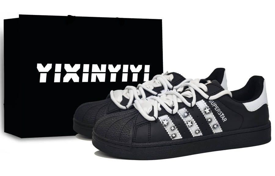 Adidas Originals Superstar 2 Hoshino Monologue Leather Low top Kids' Skateboarding Shoes Stars White Unisex