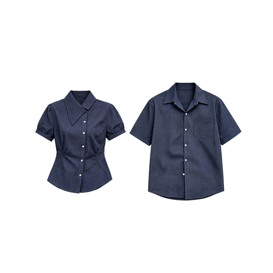 TUSHIFEI Couple Sets Women's Polo Collar Moderate