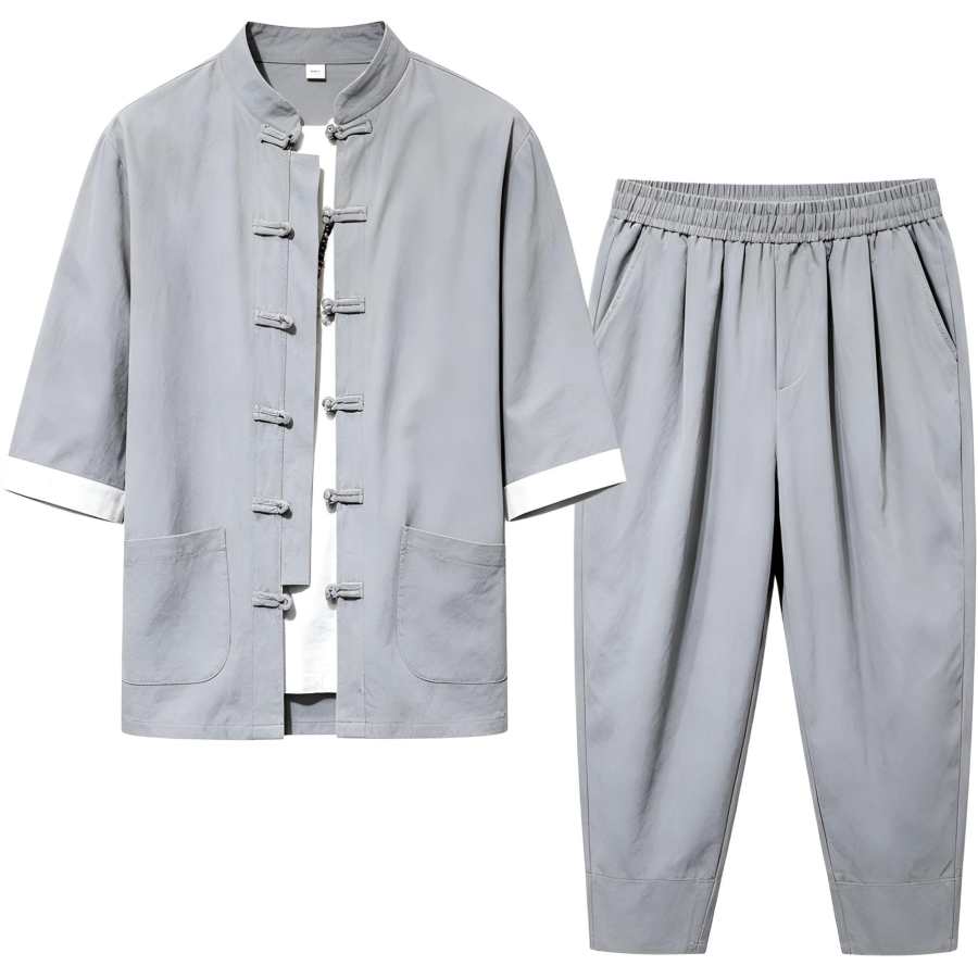 Lnga Landgre Casual Sportswear Men's Mandarin Collar Thin