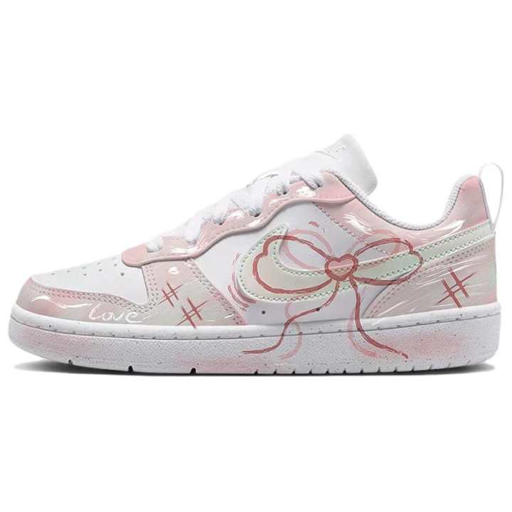 Nike Nike Court Borough Patent Leather, Synthetic Leather Slip Resistant, Abrasion Resistant, Lightweight Low top