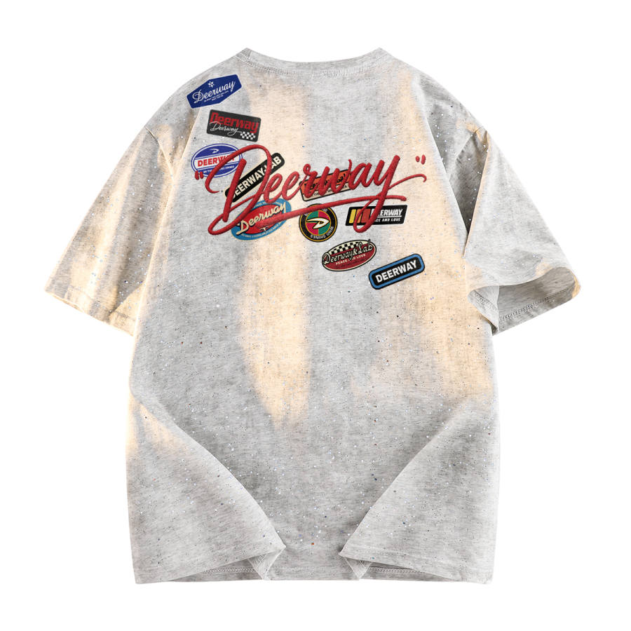 DEERWAY T Shirts Unisex Crew Neck Moderate Straight Fit
