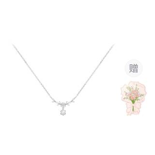 FANFRI 999 Silver Zircon Necklaces Women's Anniversary Commemoration Box