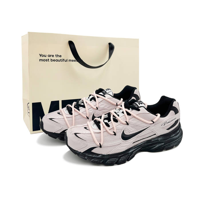 Nike Nike Initiator Cushioning Abrasion Resistant Breathable Low top Casual Running Shoes Women's Black Pink