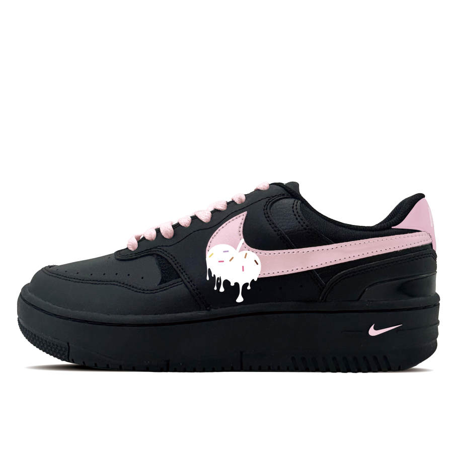 Nike Nike Gamma Force Fusion Pink Synthetic Leather Abrasion Resistant Low top Skateboard Shoes Women's Black
