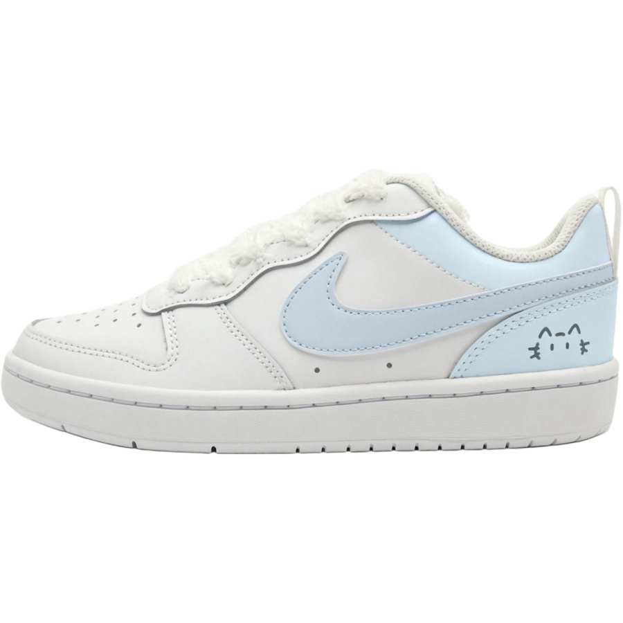 Nike Nike Court Borough Summer Maris Meow Leather Slip Resistant Lightweight Cushioning Low top Kids' Skateboarding Shoes