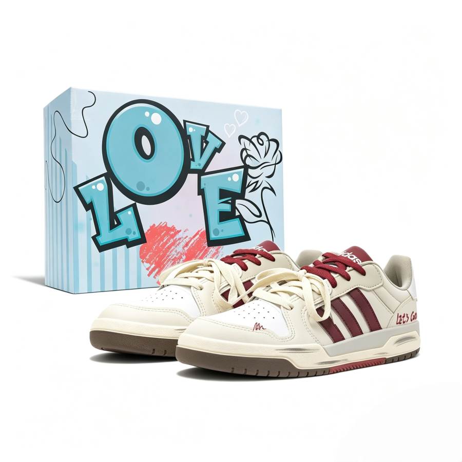 Adidas Neo Entrap Dance Youth Abrasion Resistant, Breathable, Lightweight Low top Skateboard Shoes Unisex Ecru