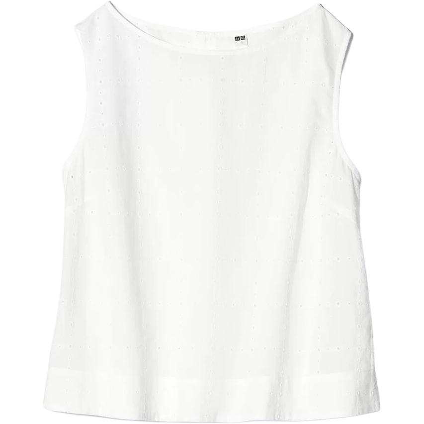 UNIQLO SS26 Tank Tops Women's White Crew Neck Other