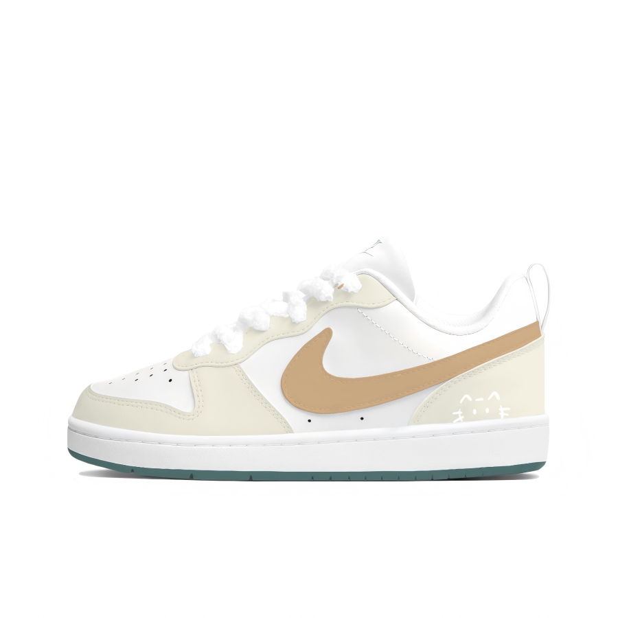 Nike Nike Court Borough 2 Macaron Synthetic Leather Slip Resistant Abrasion Resistant Low top Kids' Skateboarding Shoes