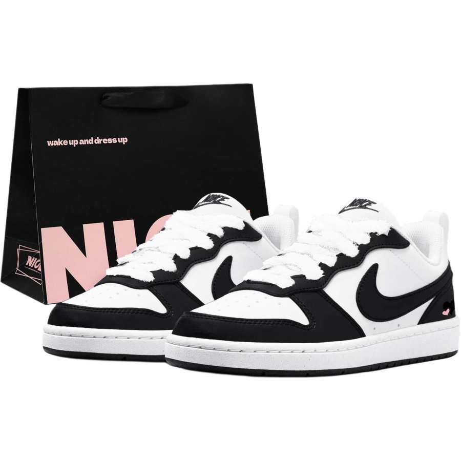 Nike Nike Court Borough Low top Kids' Skateboarding Shoes Black Teenagers