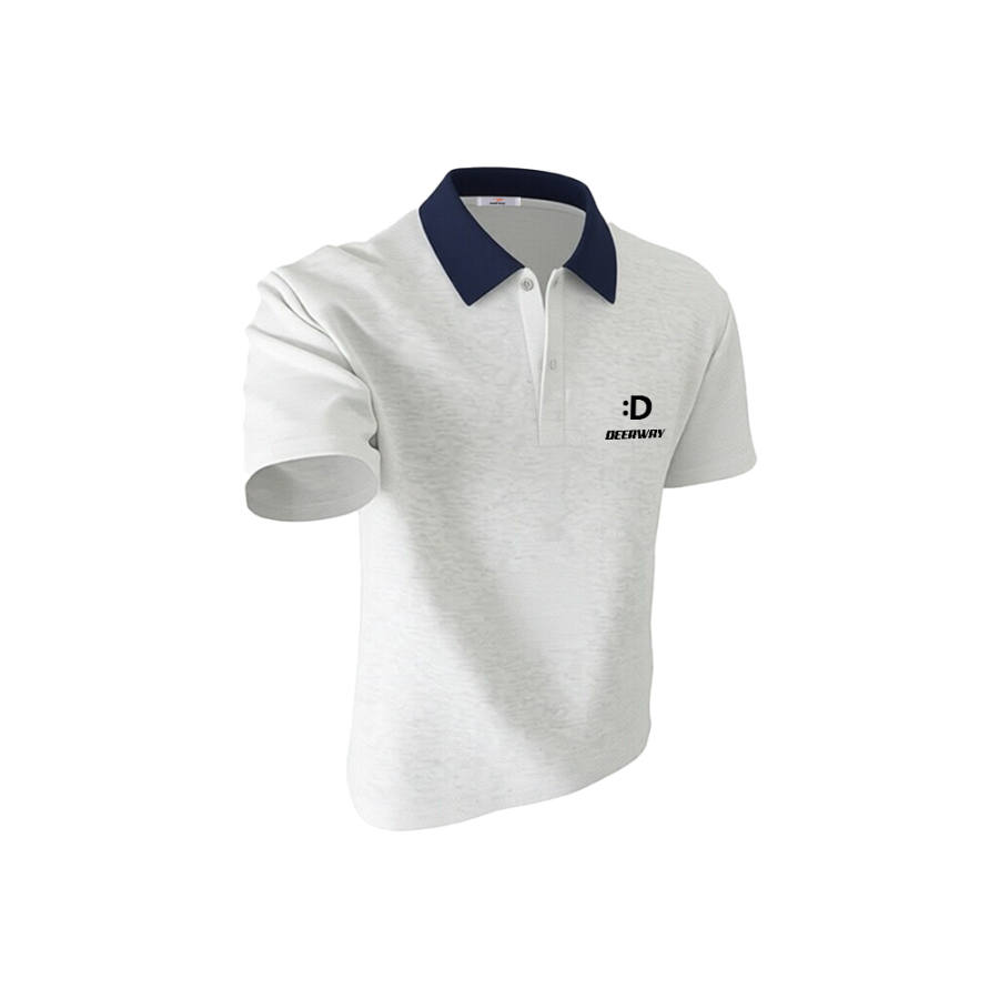 DEERWAY T Shirts Unisex Polo Collar Moderate Mock Two Piece