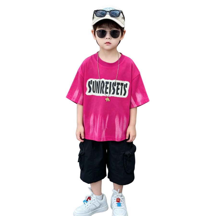 Lanza Kids Casual Sportswear Crew Neck Thin Stretch
