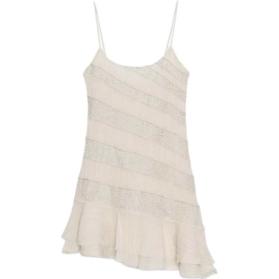 ZARA Slip Dresses Women's Light Pink Red Moderate Short Skirt