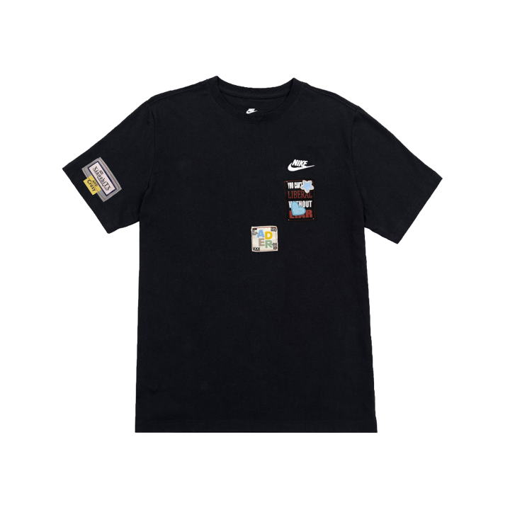 Nike Nike Sportswear T Shirts Men's Black Crew Neck Moderate Straight Fit