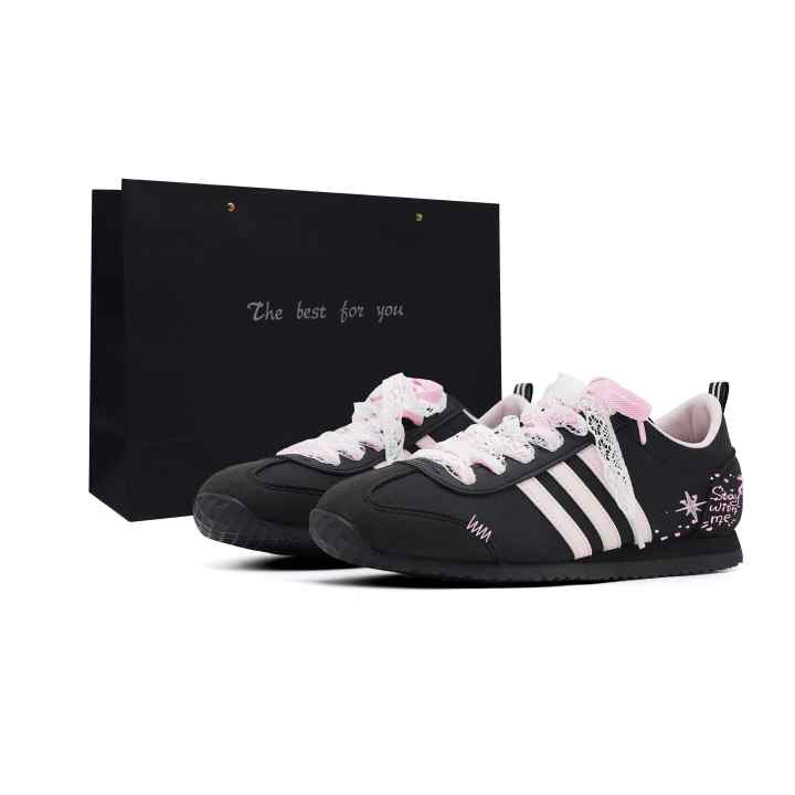 Adidas Adidas VS JOG 2.0 Sweet Style Girl Textile, Synthetic Leather German Army Trainers Abrasion Resistant Low top