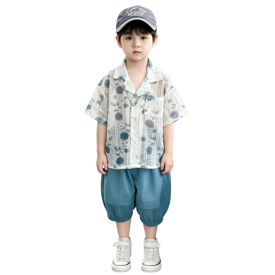 Lanza Kids Casual Sportswear Crew Neck Thin Stretch