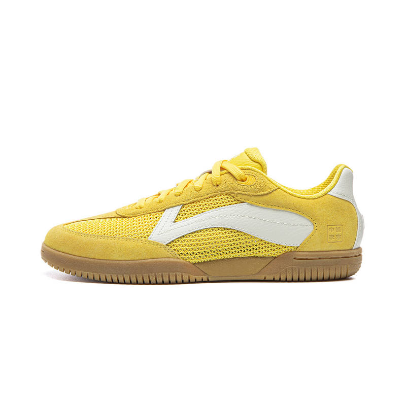 Li-Ning Li Ning Abrasion Resistant Breathable Low top Casual Shoes Women's Dynamic Yellow Ivory