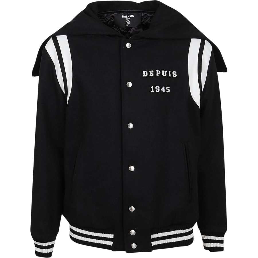 BALMAIN 【Previous Season】hooded wool varsity jacket