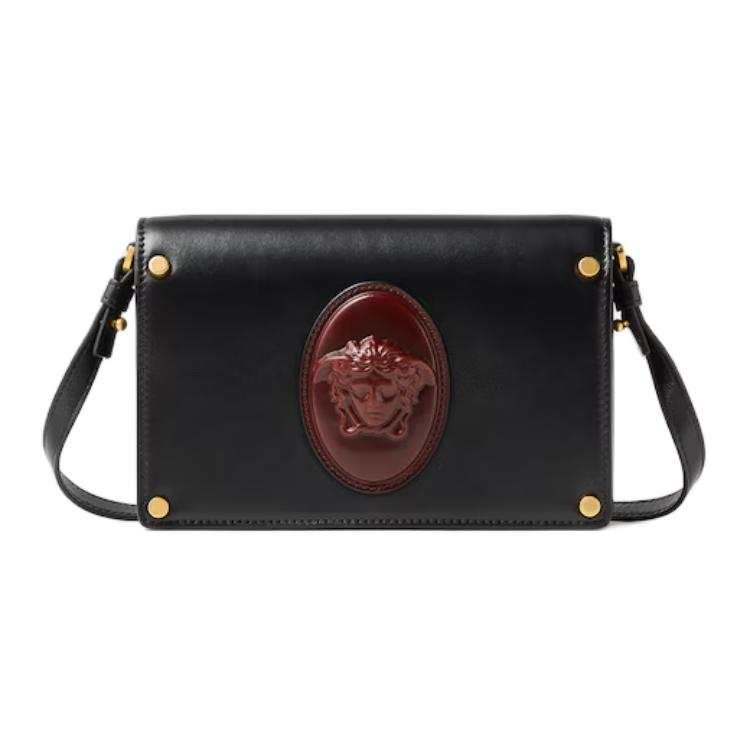 VERSACE Sheepskin Crossbody Bags Mini Women's Black & Brown