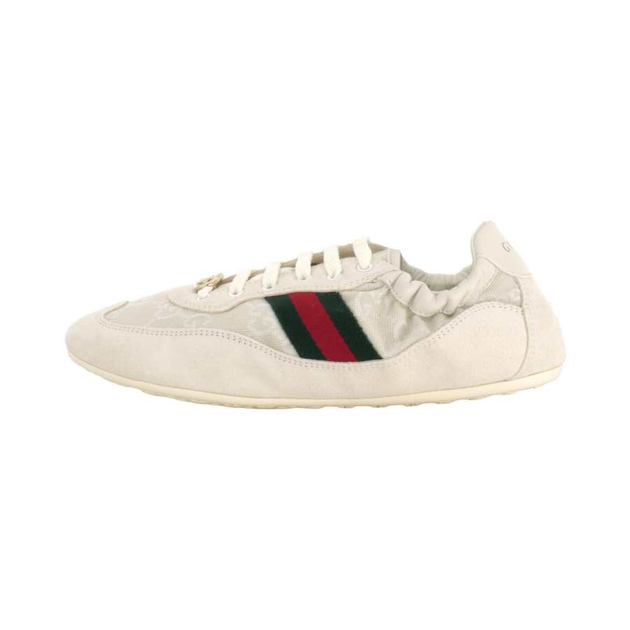 Gucci Wmns Shift Sneaker 'Off White Green Red' Women's