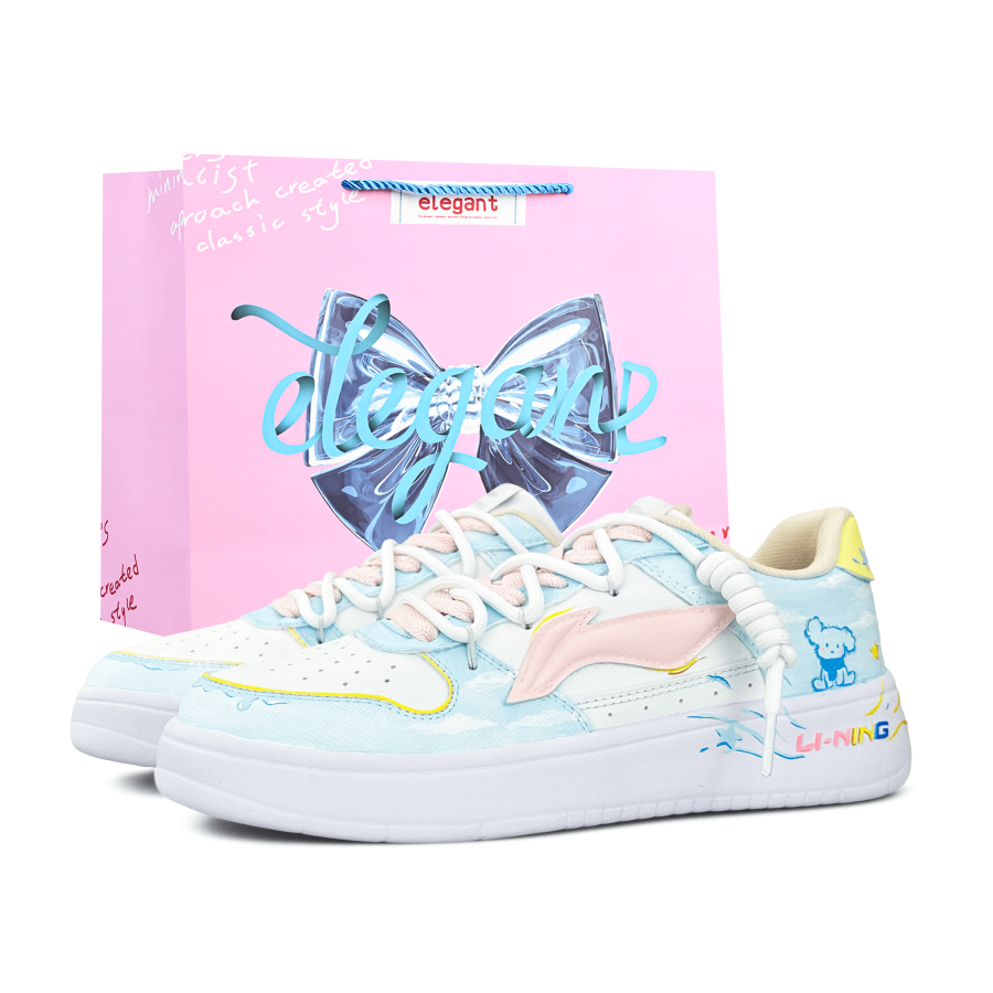 Li-Ning Li Ning Floating Boat Abrasion Resistant Lightweight Breathable Low top Skateboard Shoes Women's