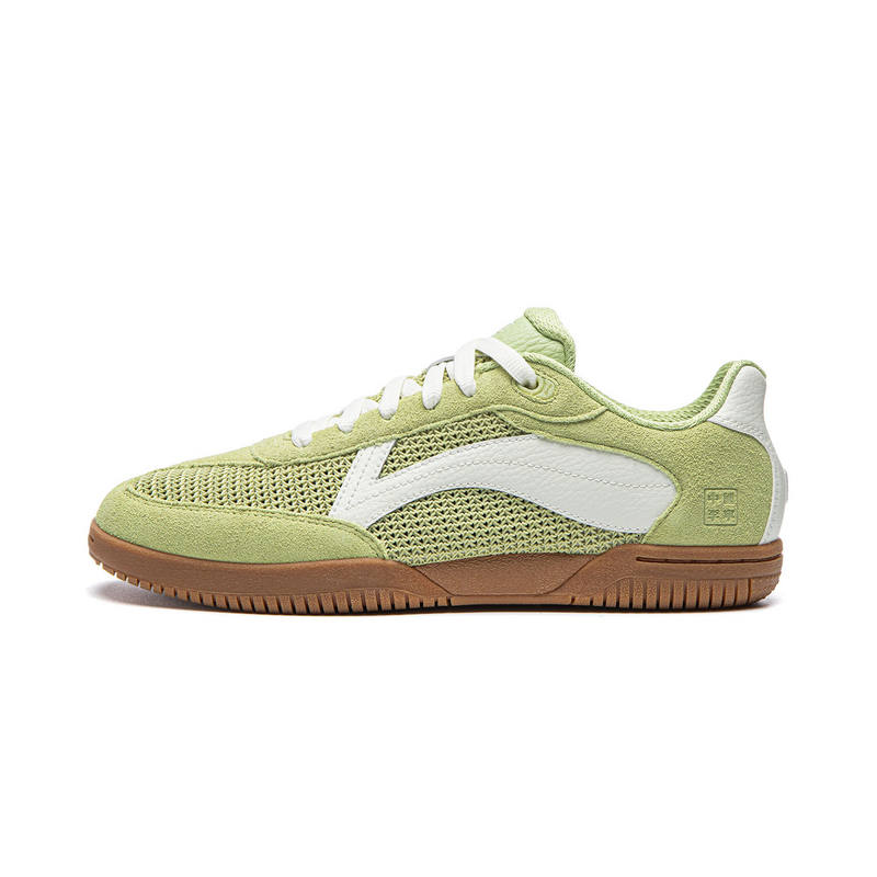 Li-Ning Li Ning Abrasion Resistant Breathable Low top Casual Shoes Women's Bamboo Green Ivory
