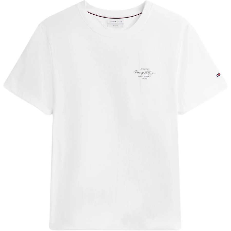 Tommy Hilfiger T Shirts Men's White Crew Neck
