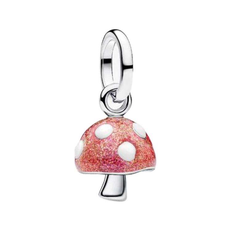 Pandora 925 Sterling Silver Charms & Pendants Unisex Silver/Red