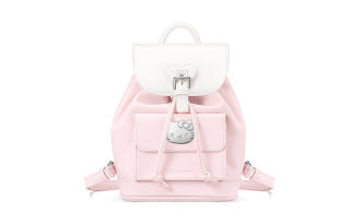 Zgo Hello Kitty Sanrio Hello Kitty Pu Backpack Women's Peach Pink White/pearlescent Silver